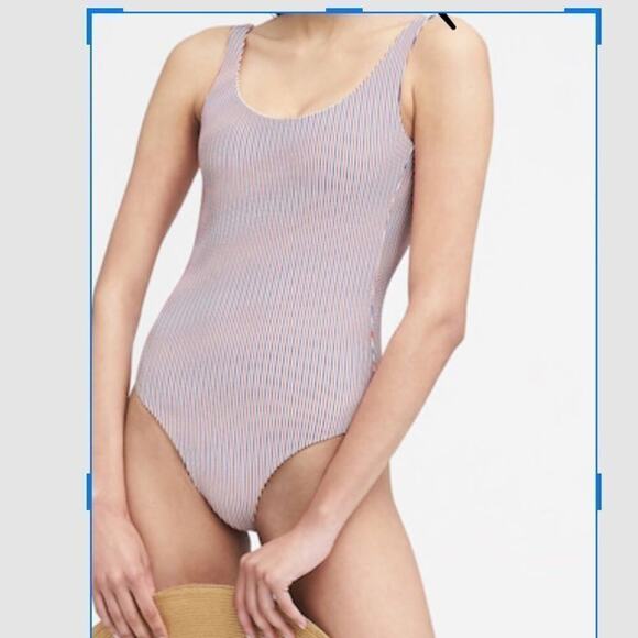 NWT ONIA KELLY ONE PIECE STRIPE PIQUE Size M - Picture 8 of 8